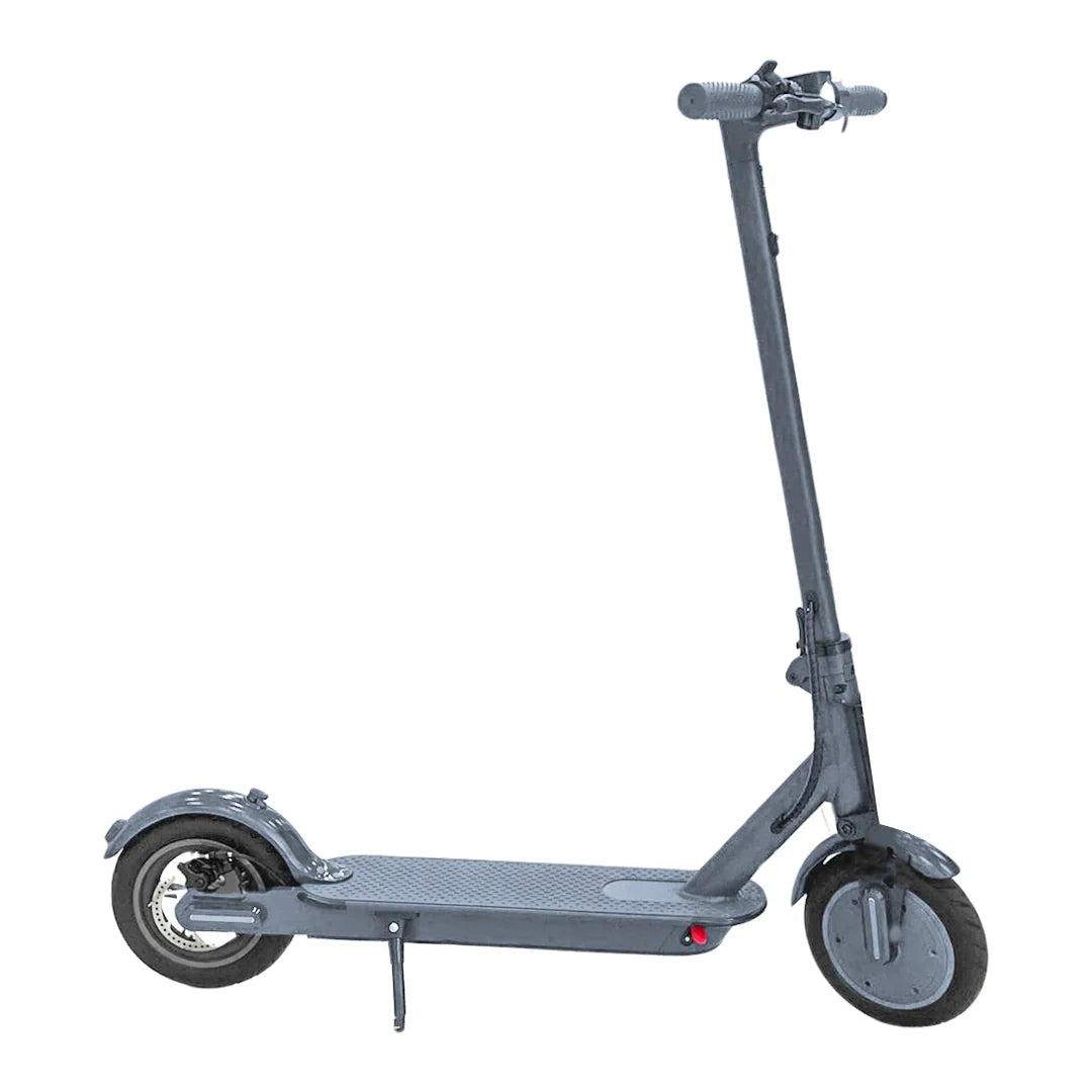 Gray electric scooter on a white background