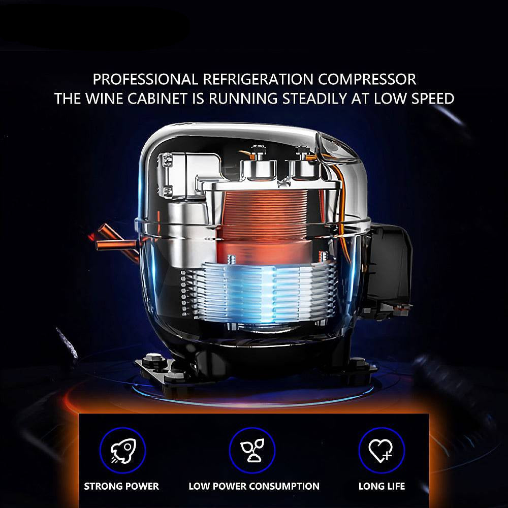 Arabian carts professional refrigeration compressor with text on a dark background