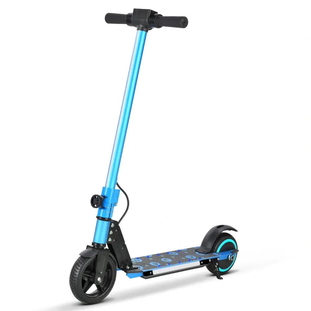 Blue electric scooter on a white background