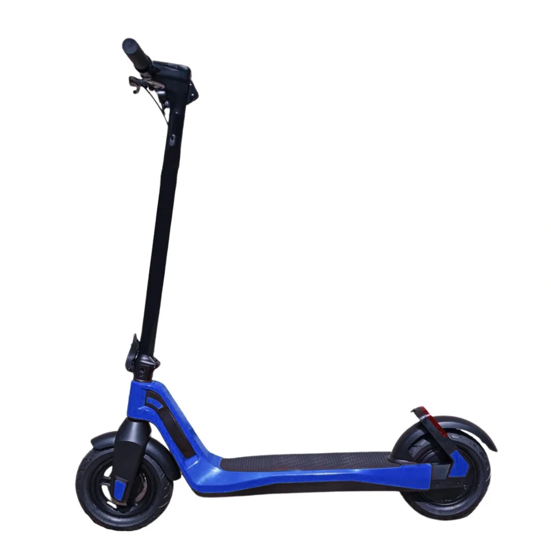 Blue electric scooter on a white background