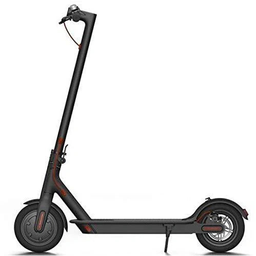 Black electric scooter on a white background