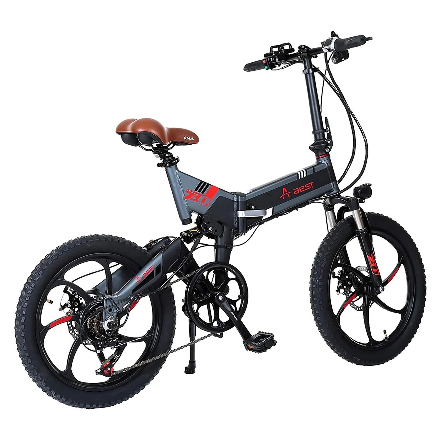 Full-Suspension Folding Electric Bike with 250W Motor and 50km Range