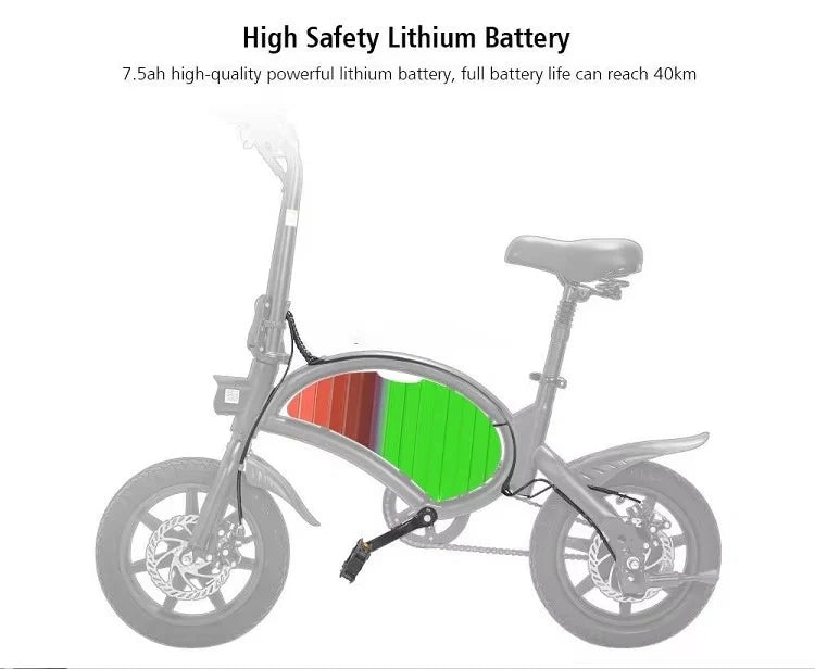 Compact Folding Electric Bike with 400W Motor and 45 km/h Top Speed