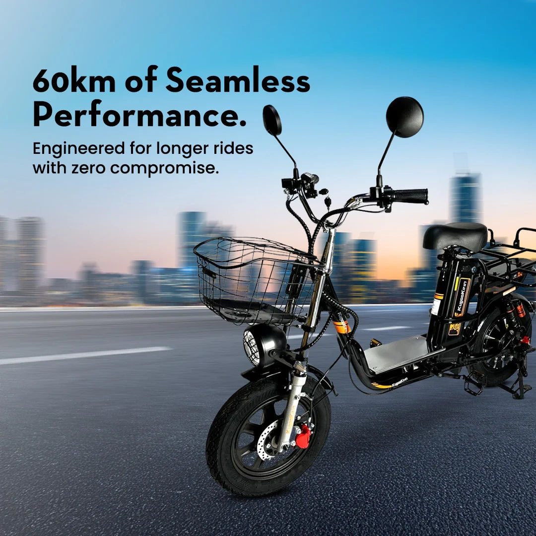 Professional Delivery Electric Scooter with Large Basket and 60km Range