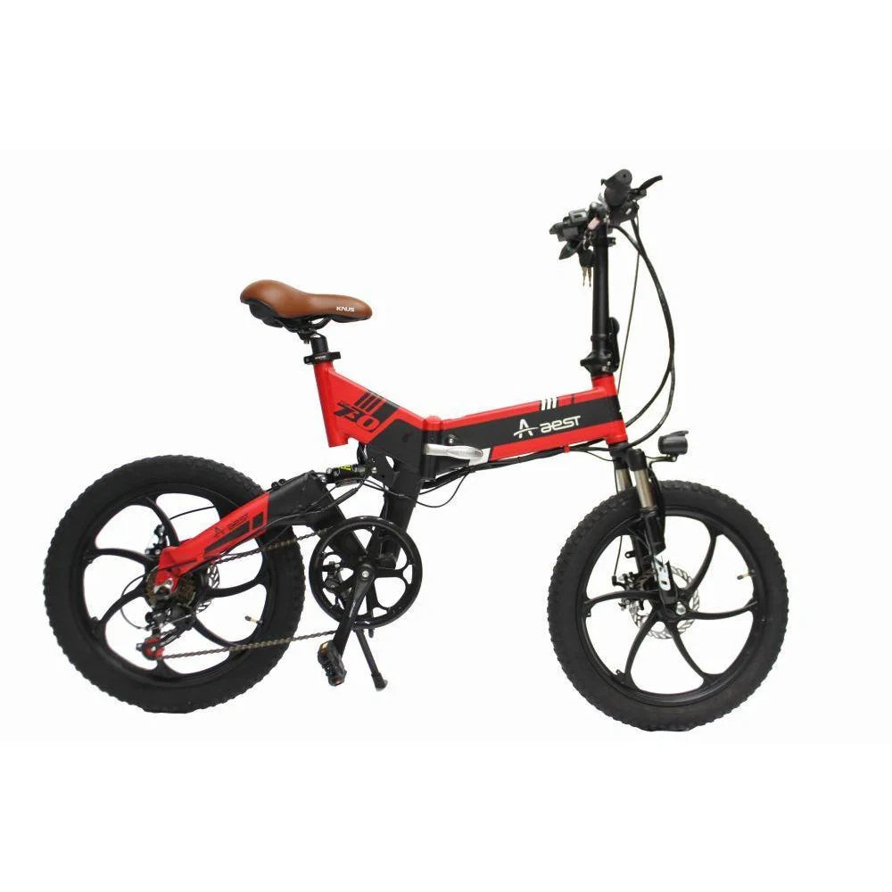 Full-Suspension Folding Electric Bike with 250W Motor and 50km Range