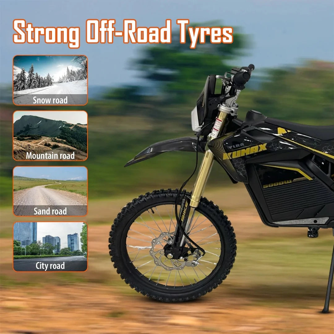 High-Performance Off-Road Electric Dirt Bike with 3000W Motor and 72V 40Ah Battery