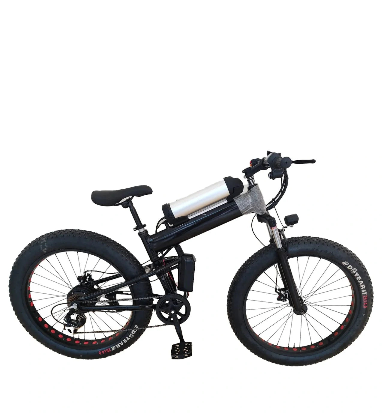 Folding Fat Tire Electric Bike with 350W Motor and Full Suspension