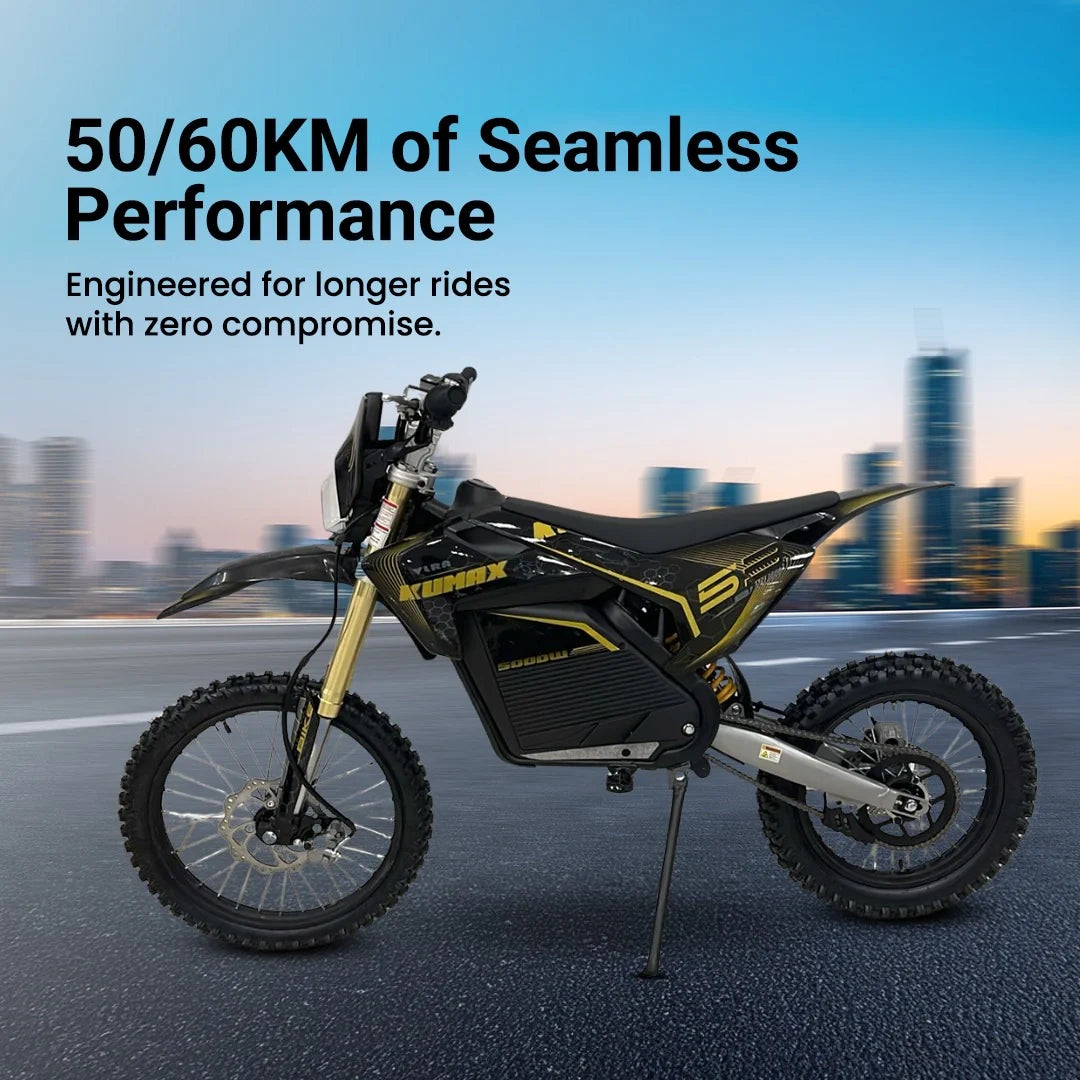 High-Performance Off-Road Electric Dirt Bike with 3000W Motor and 72V 40Ah Battery