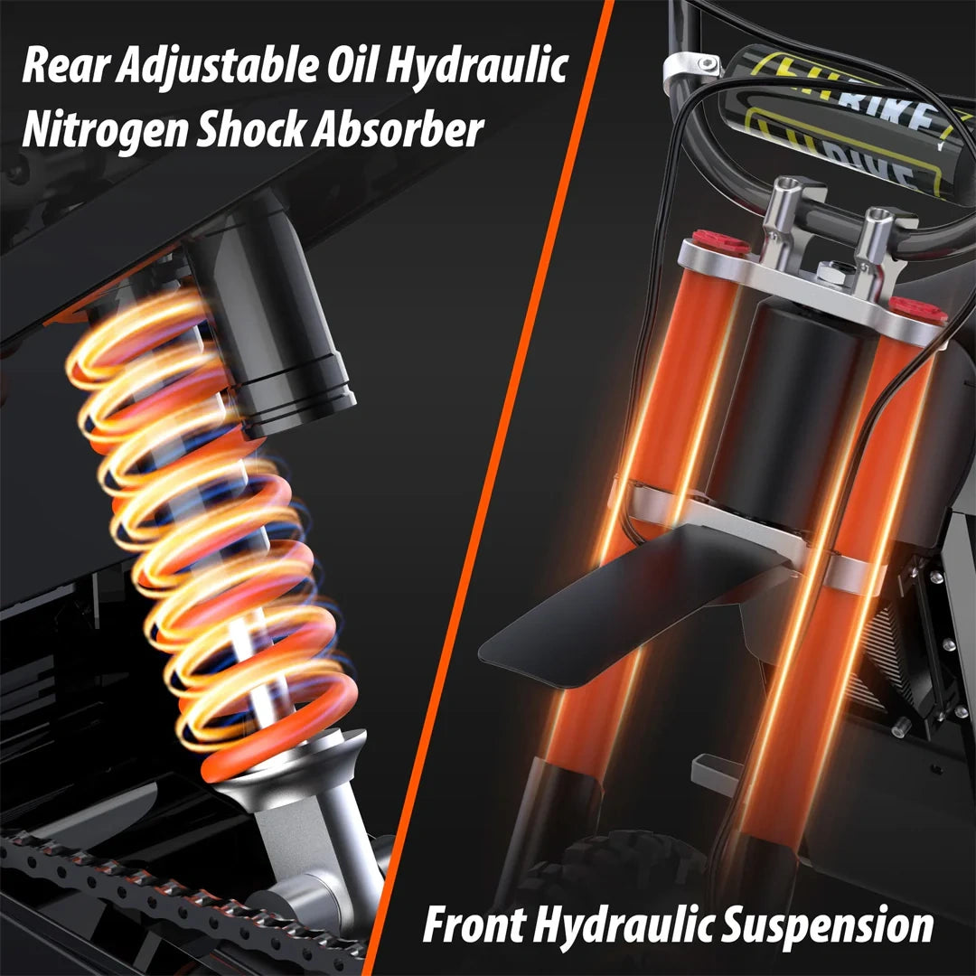 Powerful Off-Road Electric Dirt Bike with 1500W Motor and 48V 21Ah Battery