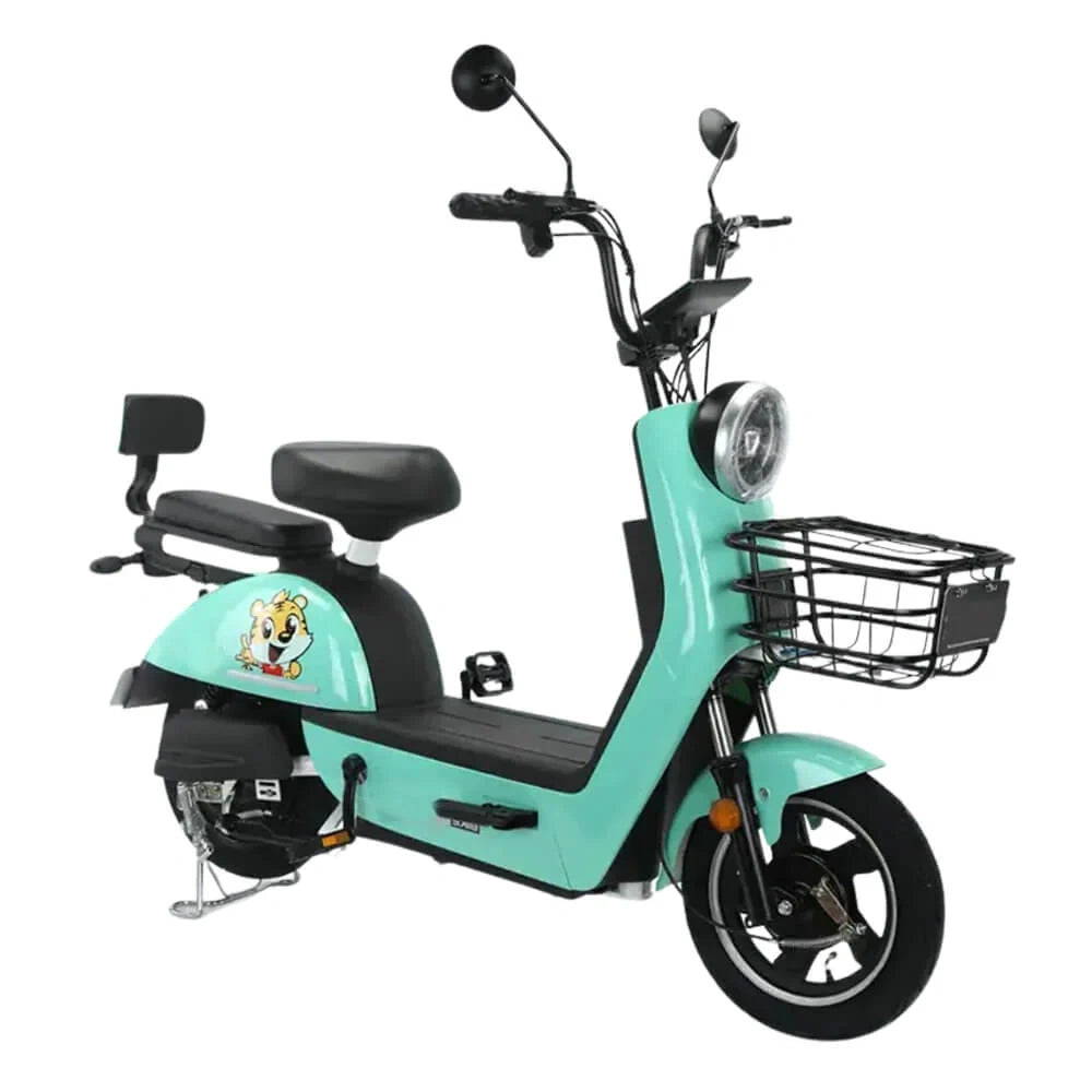 Electric Commuter Bike with 350W Motor, Dual Seat and Pedal Assist