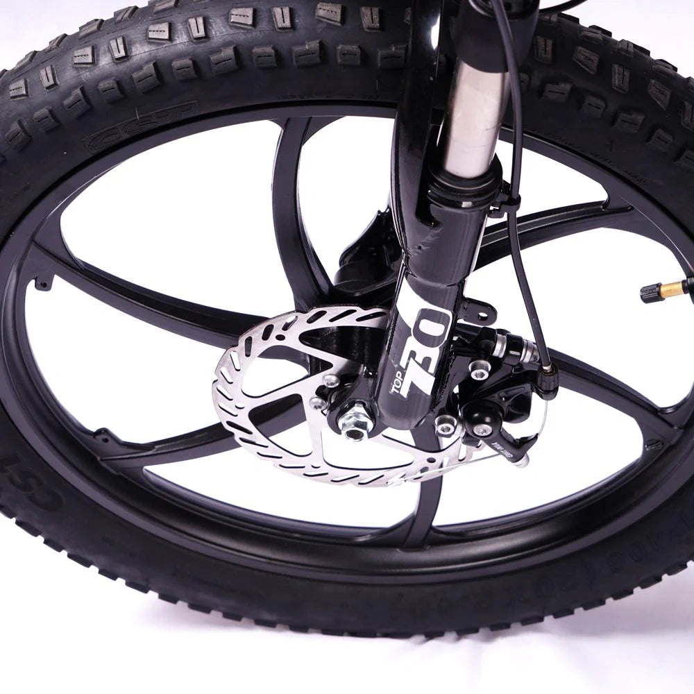 Full-Suspension Folding Electric Bike with 250W Motor and 50km Range