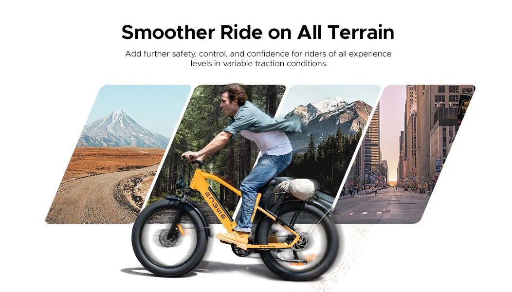 Long-Range Fat Tire Electric Bike with 140km Range and Hydraulic Brakes