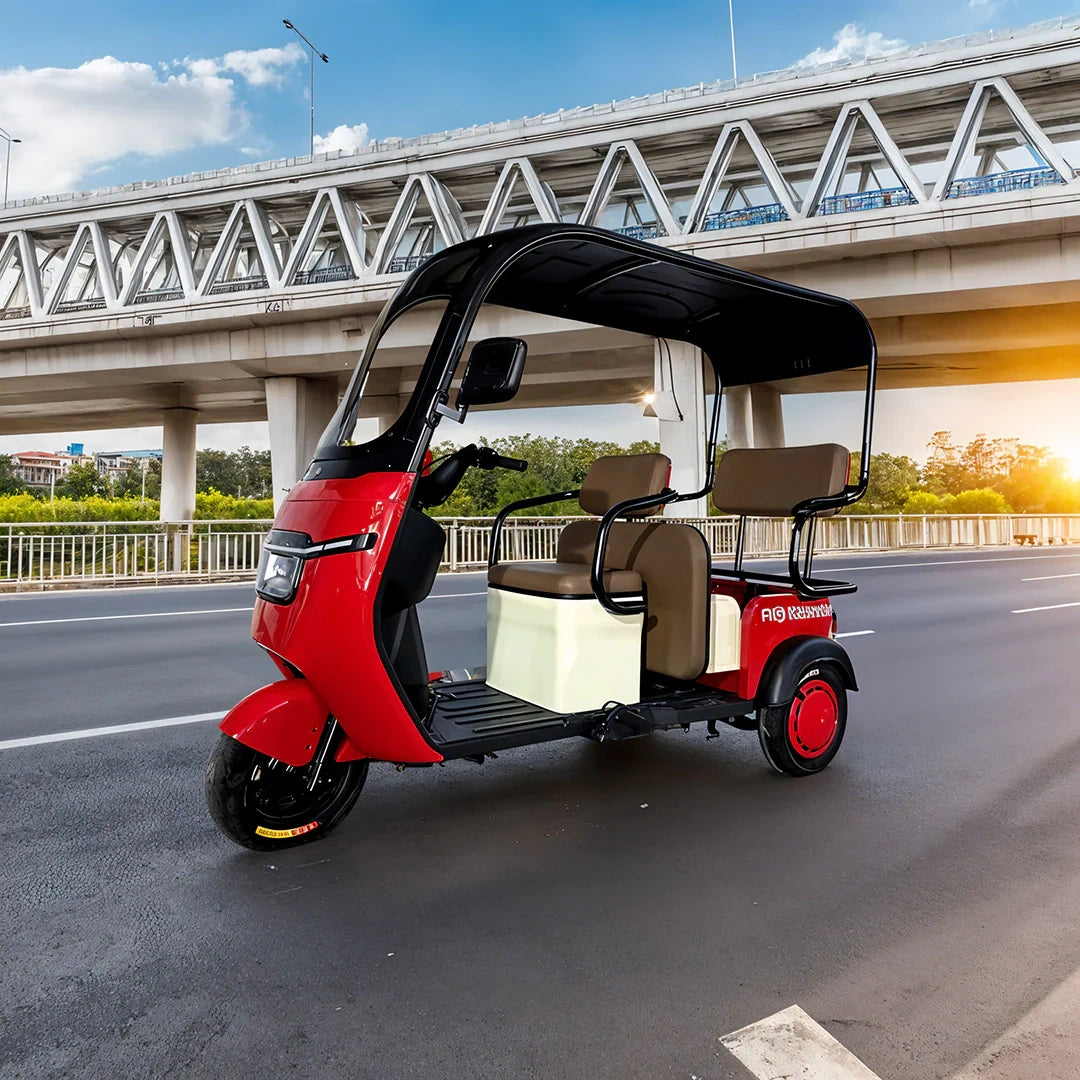 Enclosed 3-Passenger Electric Tricycle with Roof and 1500W Motor