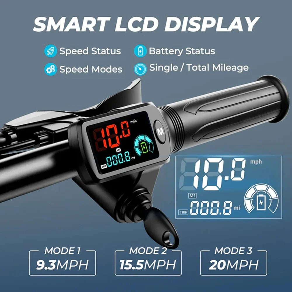 Comfortable Electric Scooter with 500W Motor, Dual Seating and Large Storage Basket