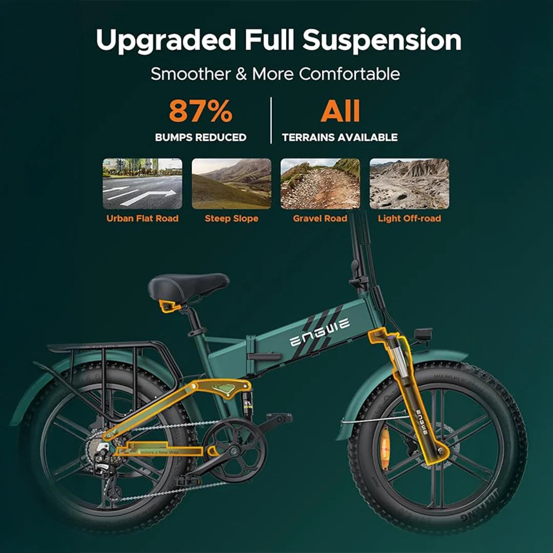 High-Performance Folding E-Bike with Torque Sensor and 110km Range