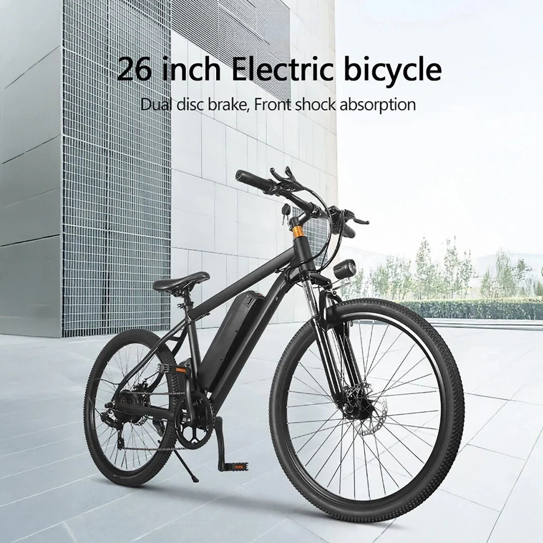Electric Mountain Bike with 350W Motor, 7-Speed and Removable Battery