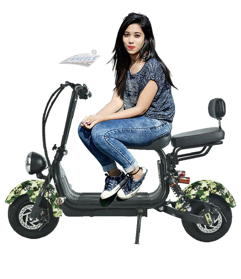 Compact Fat Tyre Electric Scooter with Removable Battery