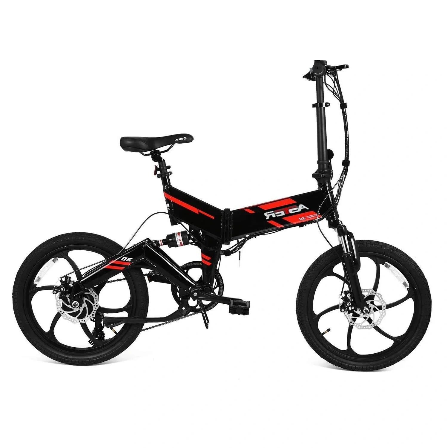 Full-Suspension Folding Electric Bike with 250W Motor and 50km Range
