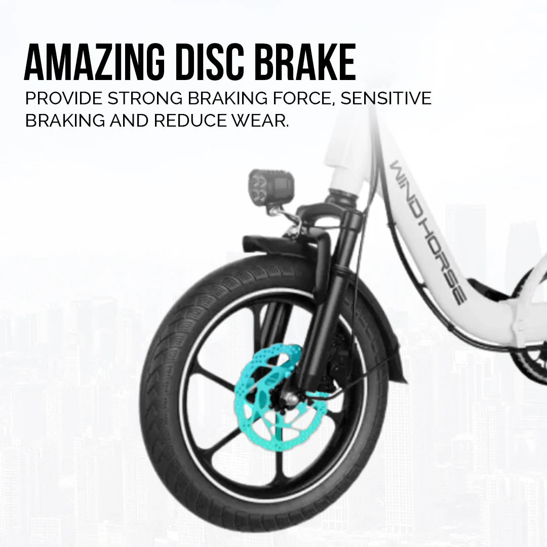 Lightweight Folding Electric Bike with 350W Motor and 50km Range
