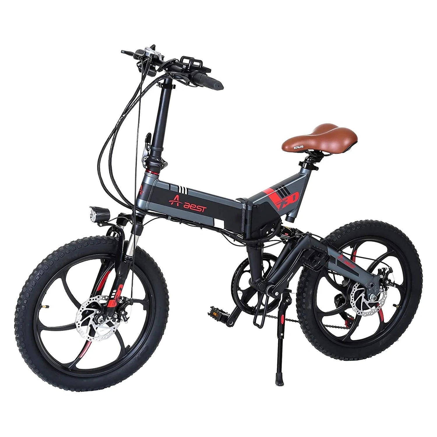 Full-Suspension Folding Electric Bike with 250W Motor and 50km Range