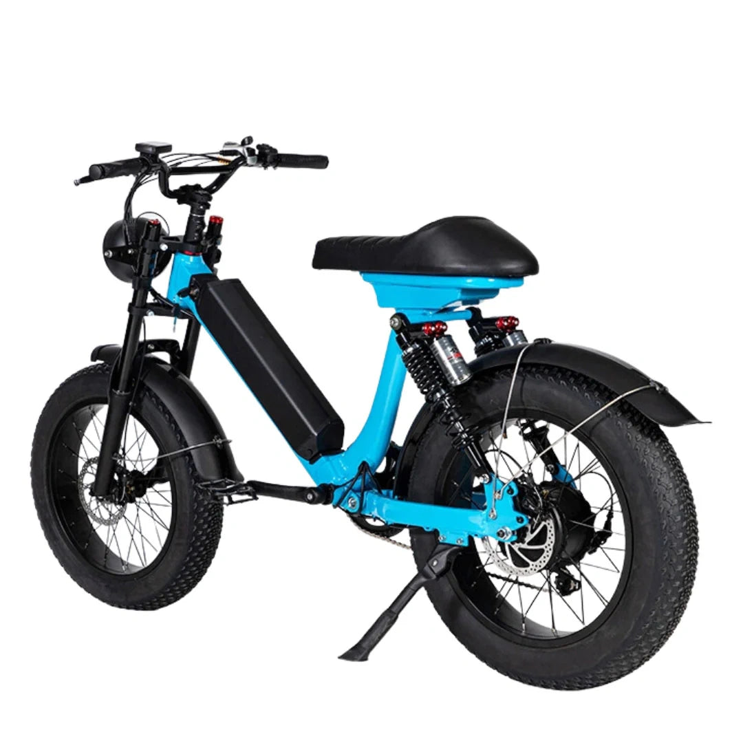 Retro Fat Tire Electric Bike with 500W Motor and 48V Removable Battery