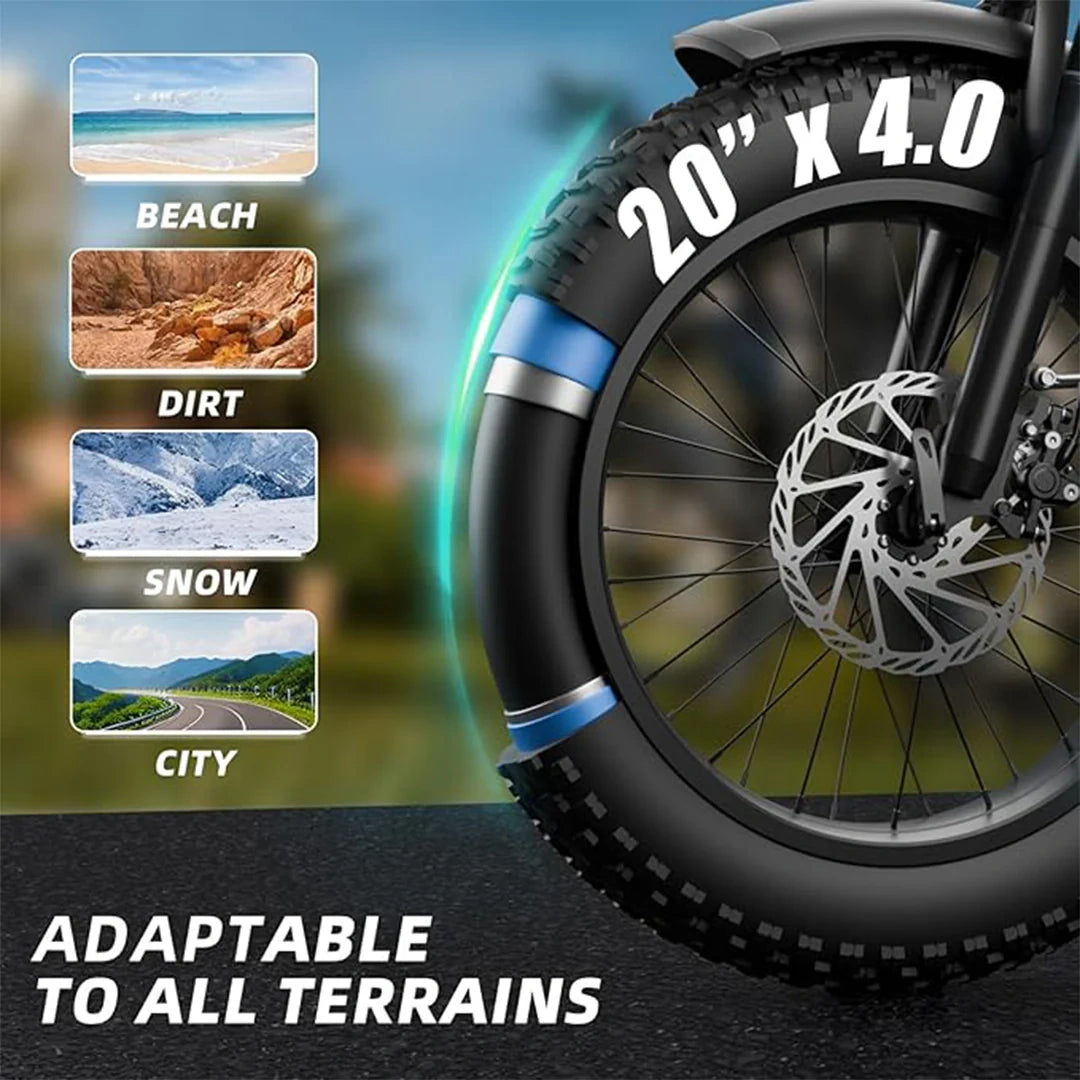 High-Speed Electric Mountain Bike with 750W Motor and 60km/h Speed