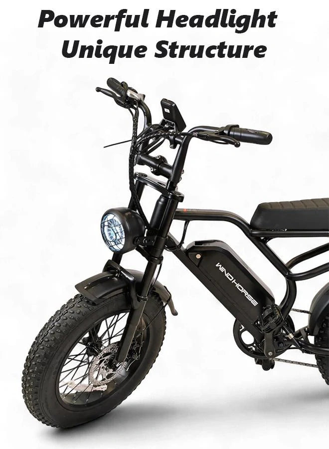 Folding Fat Tire Electric Bike with 750W Motor and Long-Range Battery