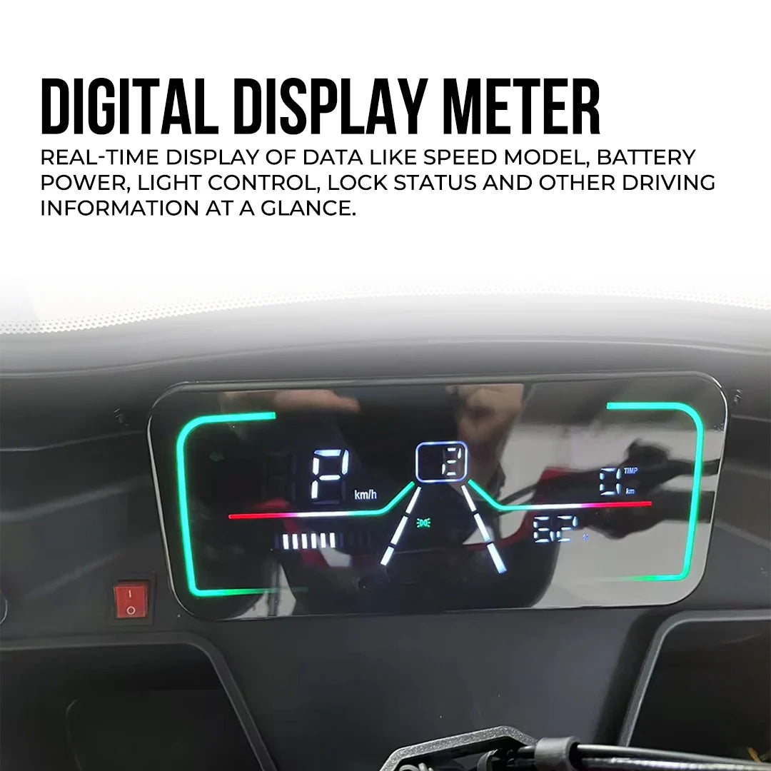 Enclosed 3-Passenger Electric Tricycle with Roof and 1500W Motor