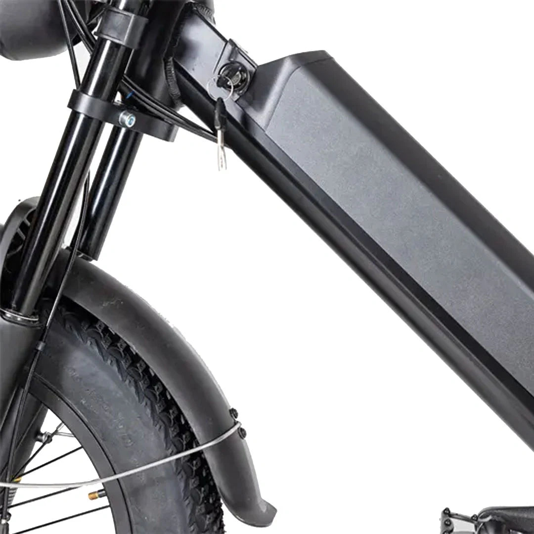 Retro Fat Tire Electric Bike with 500W Motor and 48V Removable Battery