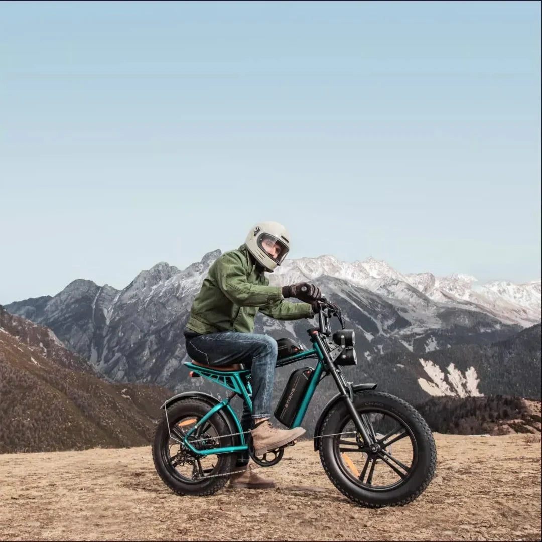 Fat Tire Electric Bike with 750W Motor, Long-Range, and 7-Speed Gearing