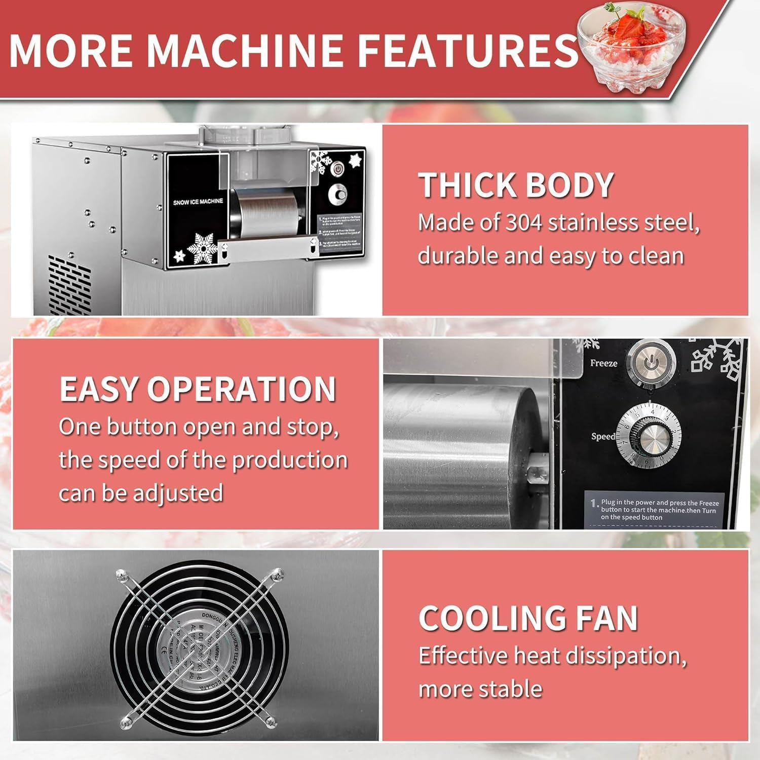 COOLBABY YLY077 Premium Multi-functional Snowflake Ice Machine - COOLBABY