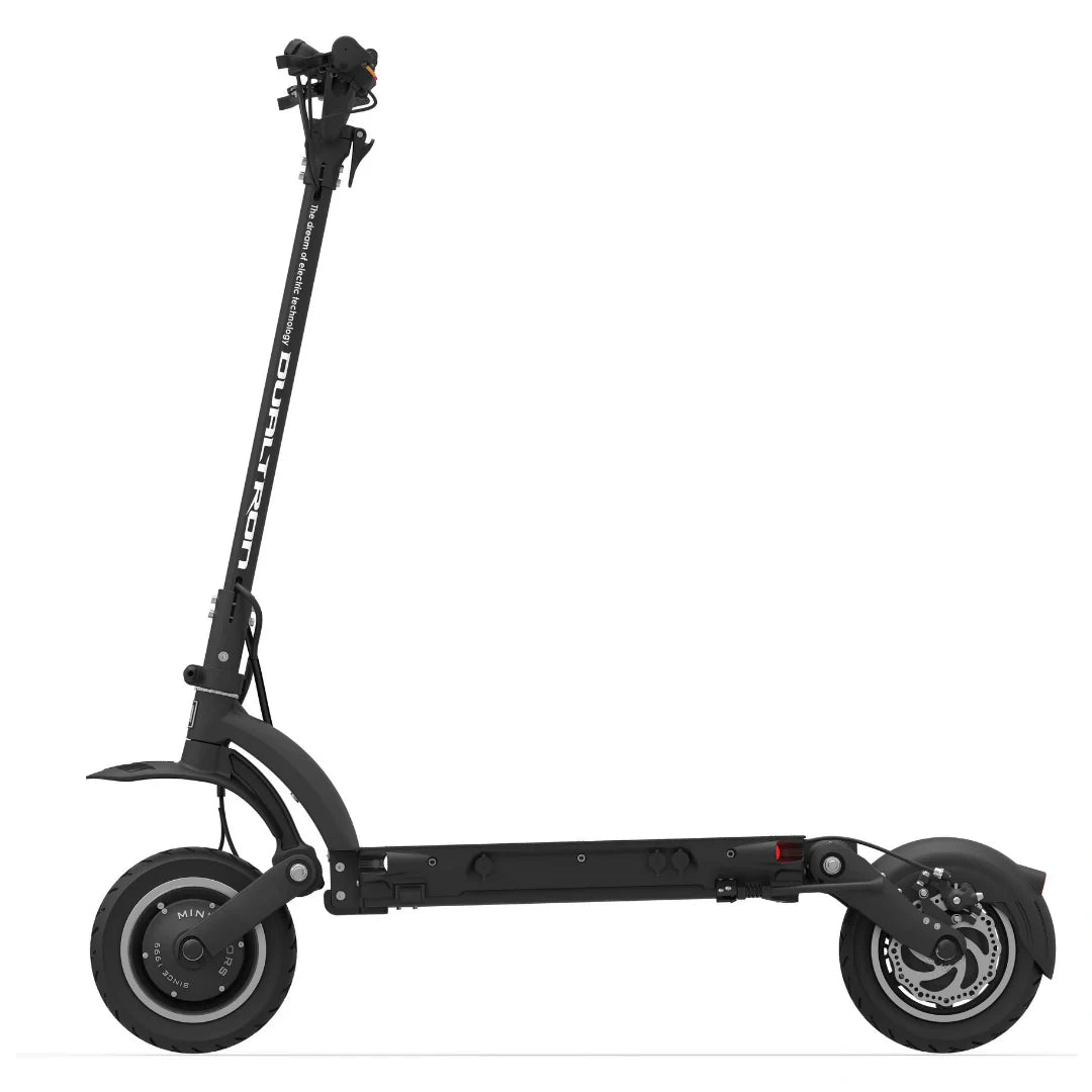 Black electric scooter on a white background