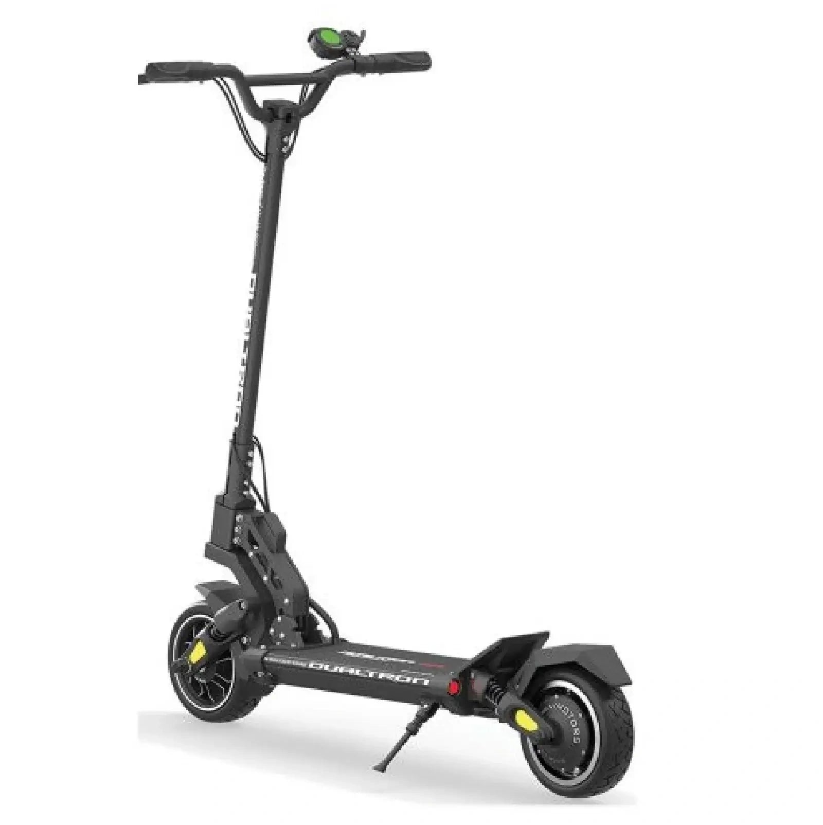 Black electric scooter on a white background