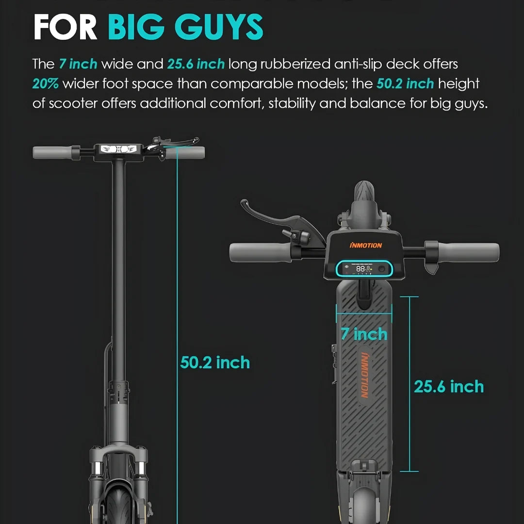 E-scooter with measurements on a black background