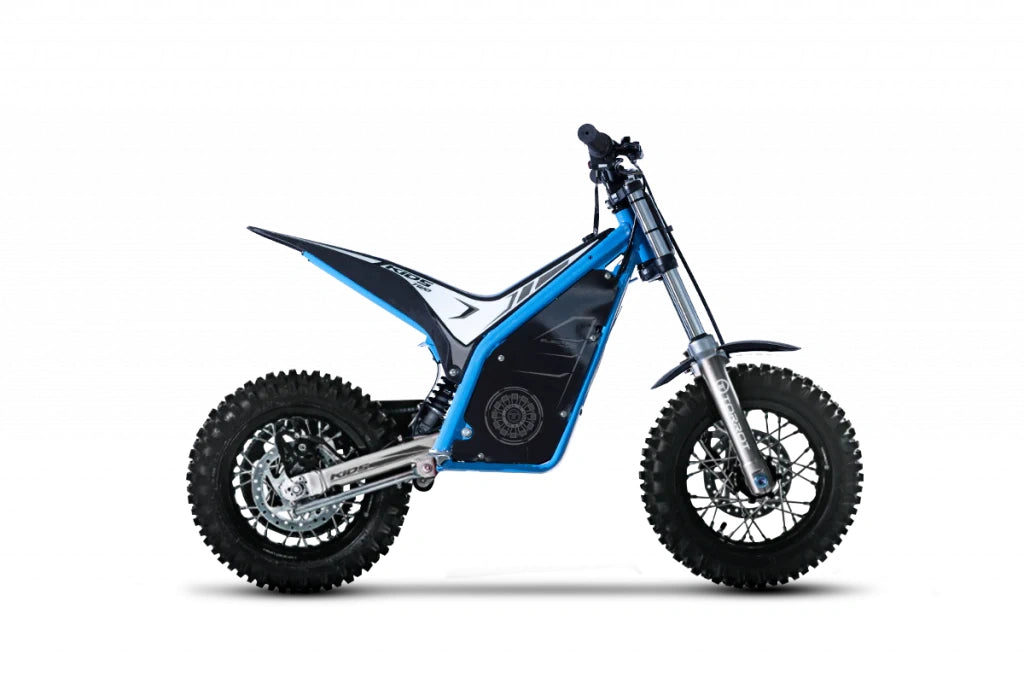 Blue electric bike on a white background