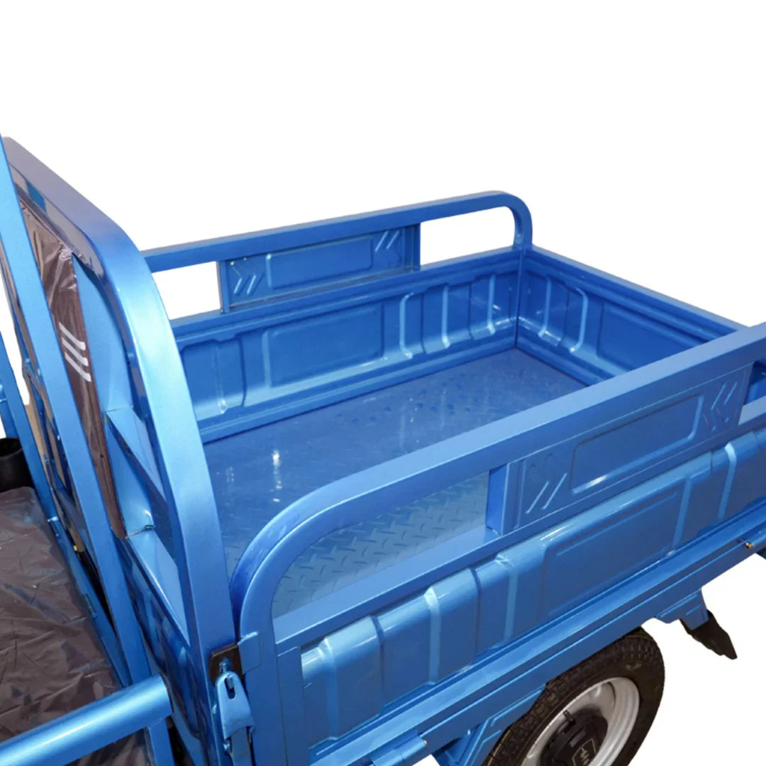 Blue cargo cart on a white background