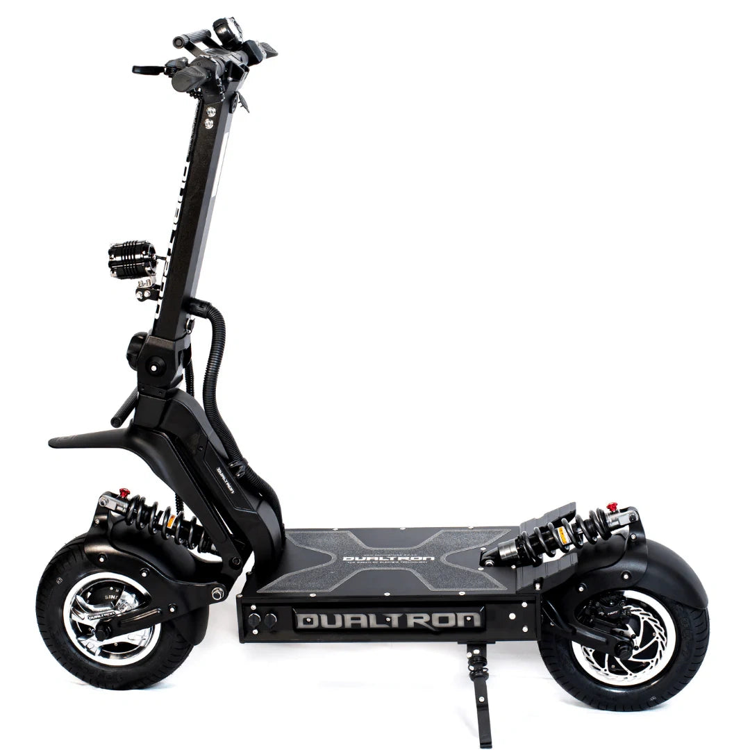 Black Dualtron electric scooter on a white background