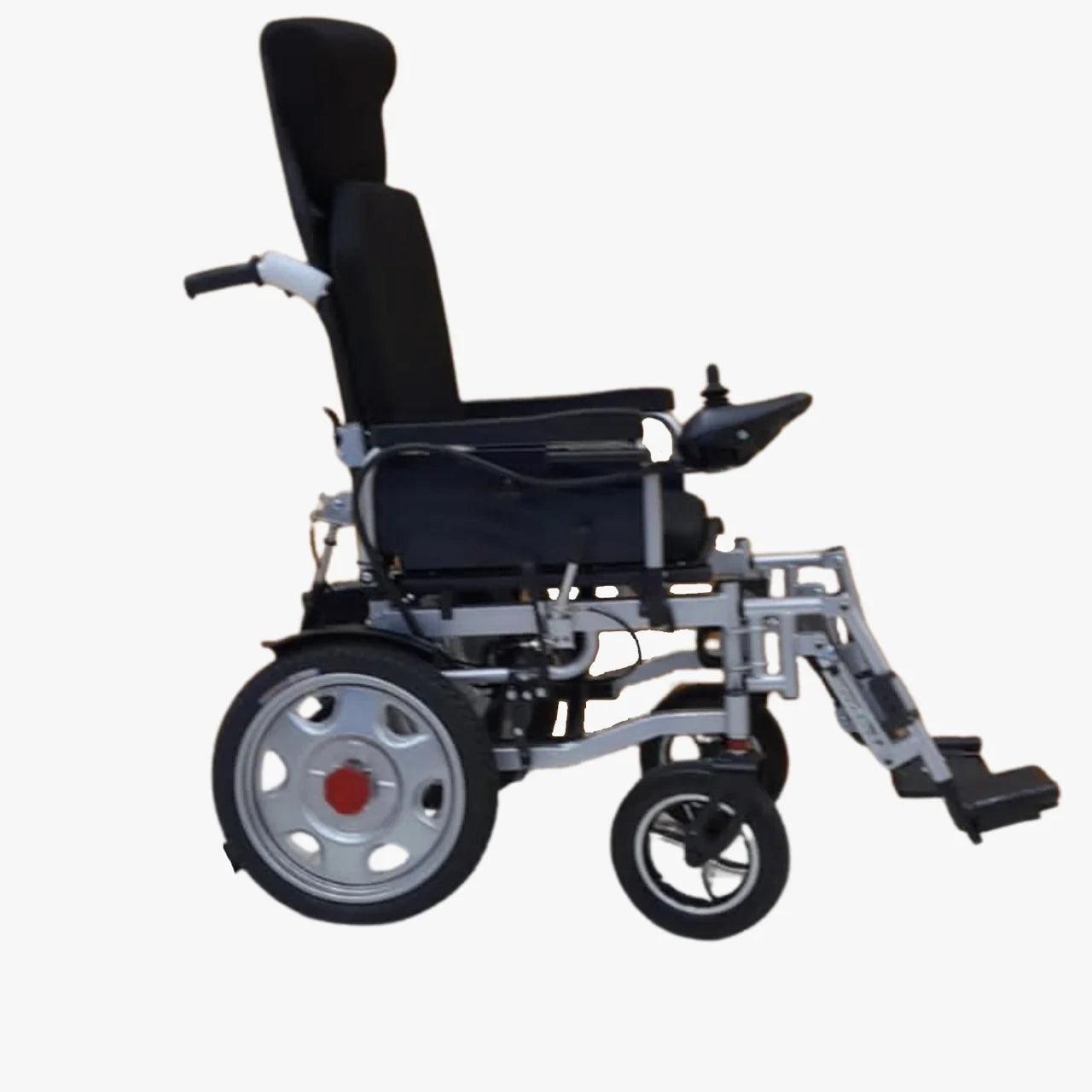 Electric wheelchair on a white background