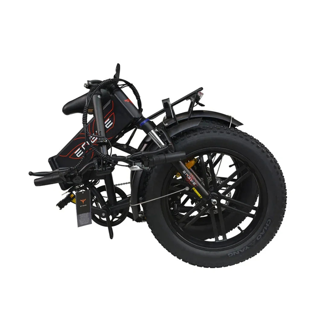 Black electric bike on a white background