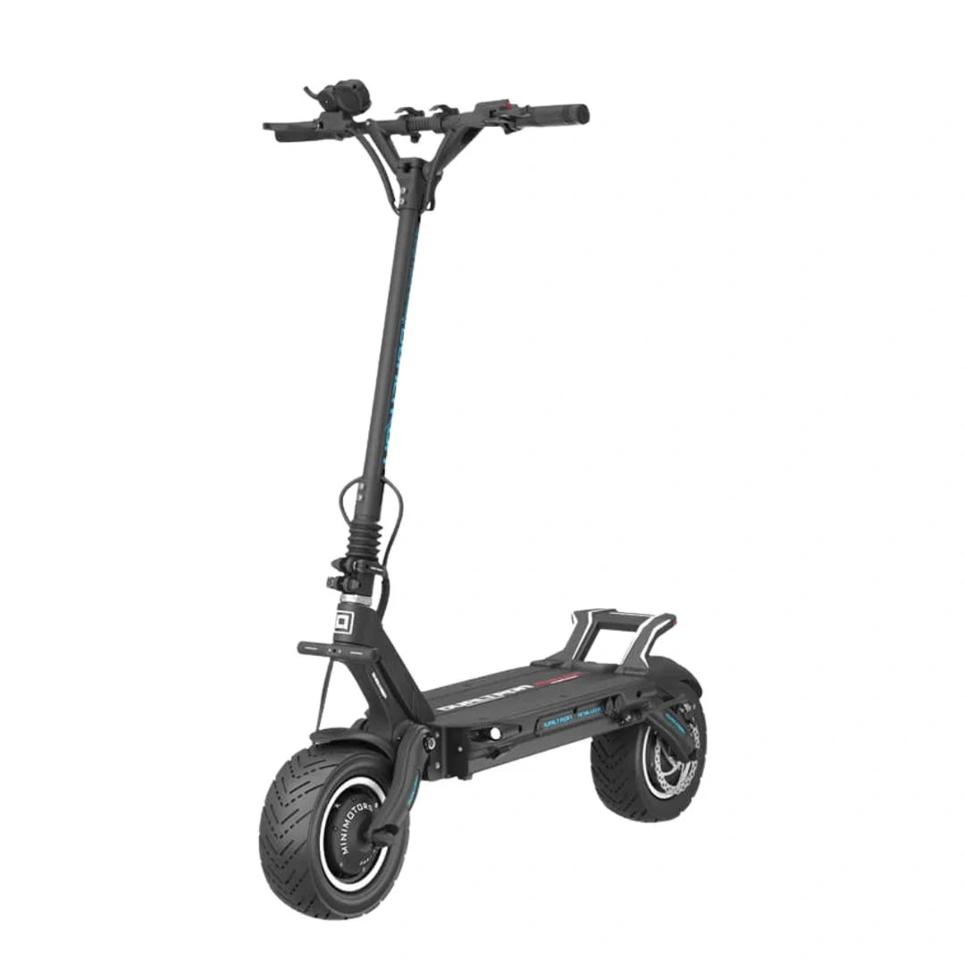 Black electric scooter on a white background