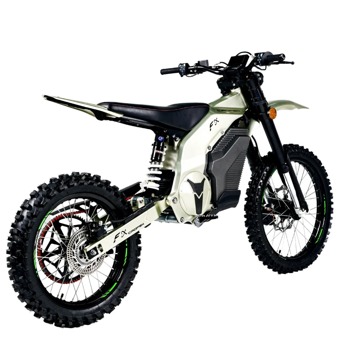 Electric motorcycle on a white background