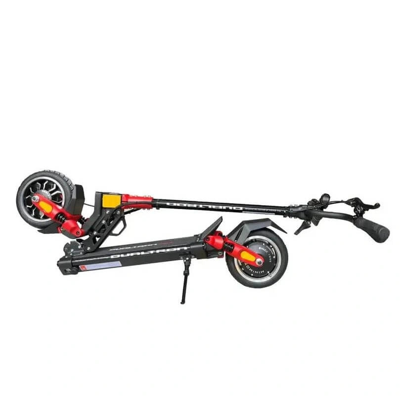 Foldable scooter with red accents on a white background