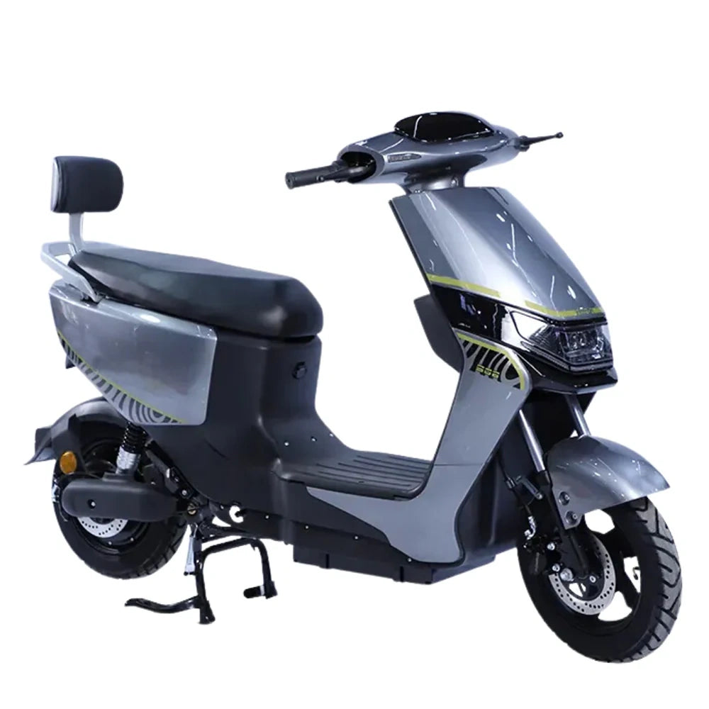 Gray scooter on a white background