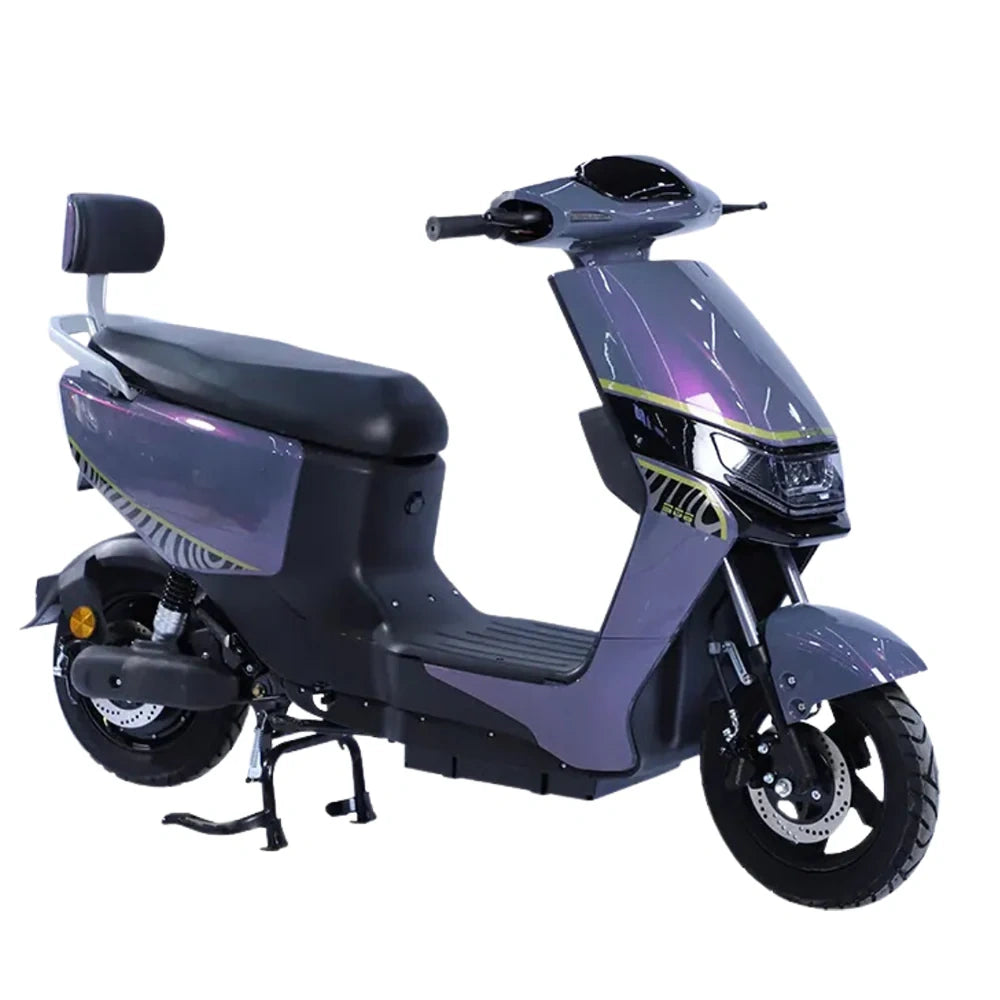 Purple scooter on a white background