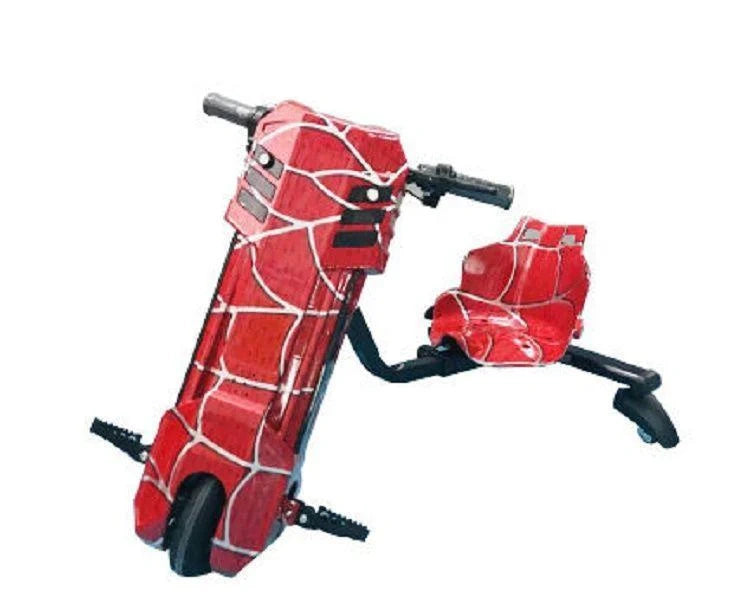 Red and black toy motorcycle on a white background