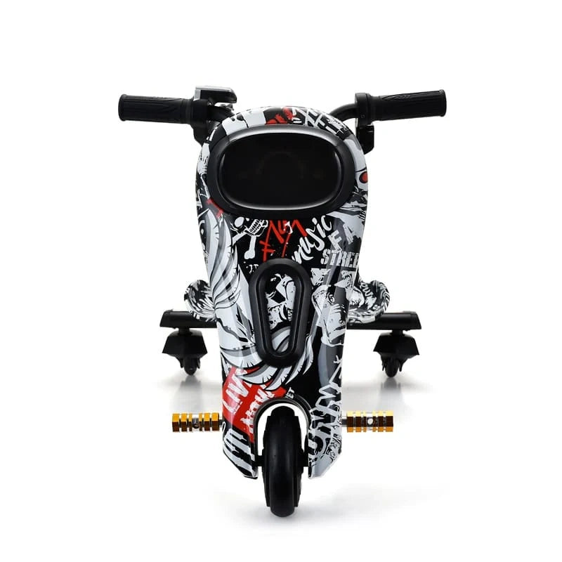 Children's scooter with a zebra pattern on a white background