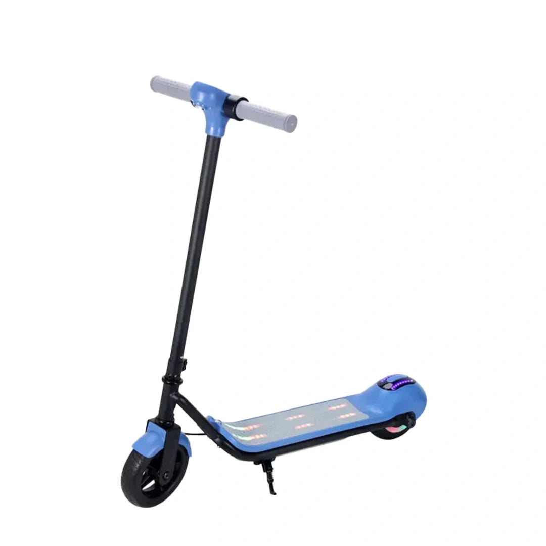 Blue electric scooter on a white background