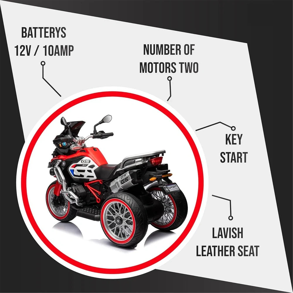 Toy ATV with specifications on a white background