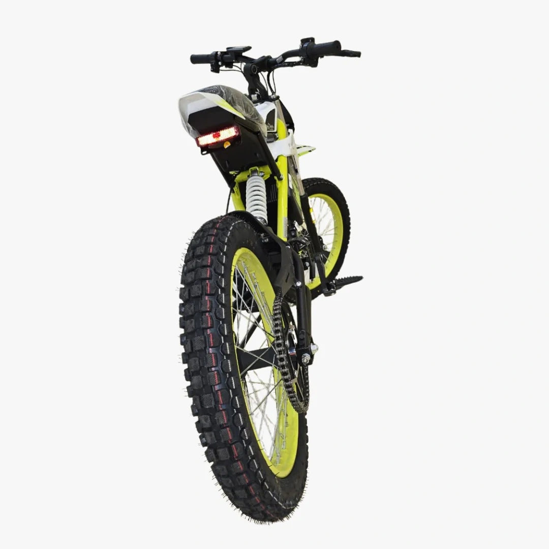 Electric bike with large tires on a white background