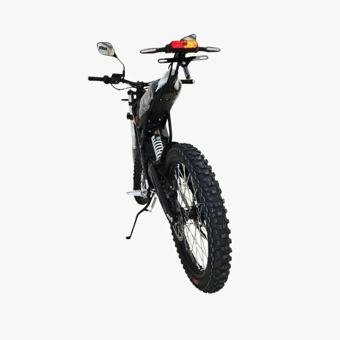 Black electric bike on a white background